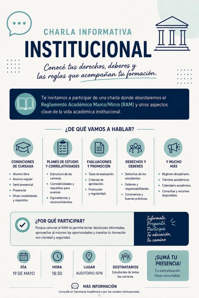 Charla Informativa Institucional