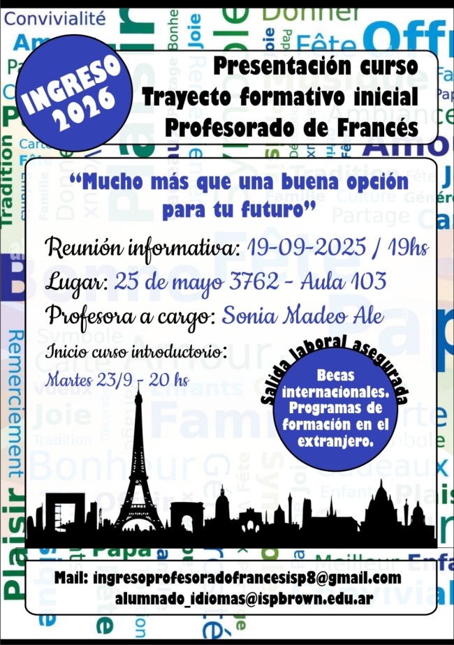 Preingreso profesorado de Franc&eacute;s 2026