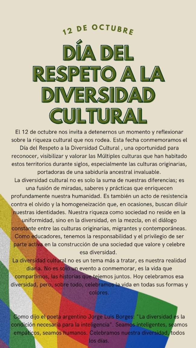 12 de Octubre, D&iacute;a de la Diversidad Cultural
